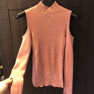 Mocneck sweater cut off shoulders small